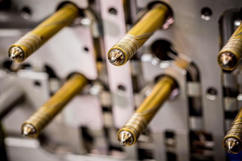 Close up of a molding machine