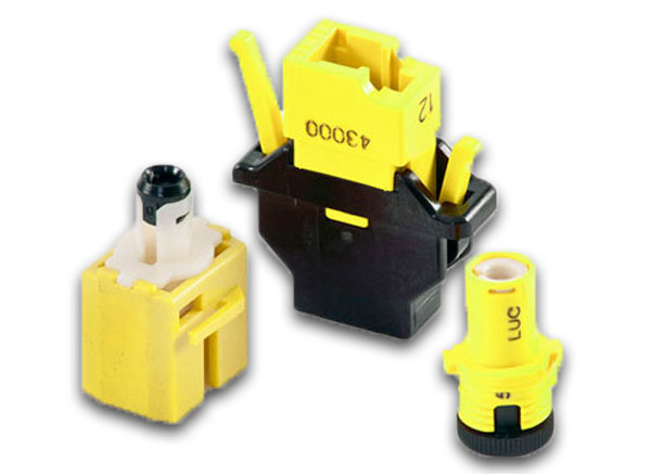 black and yellow fiber optic attenuators