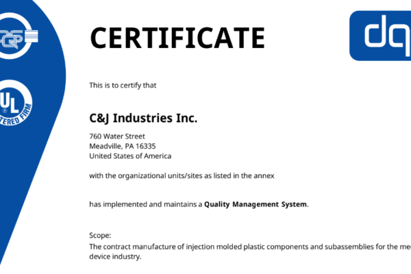 C&J ISO recertifications